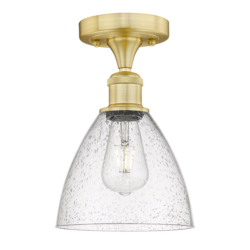 Plafonnier semi-encastré en verre Dierker, Or satiné