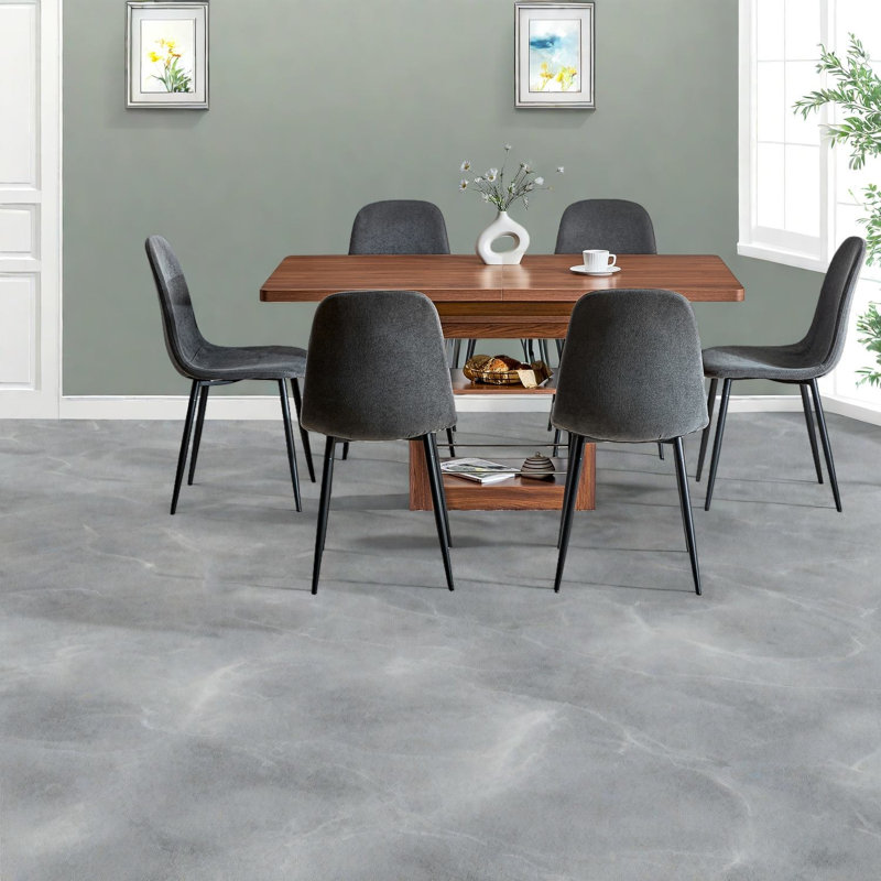 Ensembles de tables de salle à manger extensibles modernes avec rangement, conception en MDF en tissu, idéal pour les cuisines