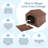 Indoor Cat House - Enclosed Cat Bed with Plush Sherpa Interior, Removable Cushioned Pad, and Canvas Fabric Exterior - Pet Bed for Small Kittens or Dogs up to 35lbs by PETMAKER (Brown)-1678919662