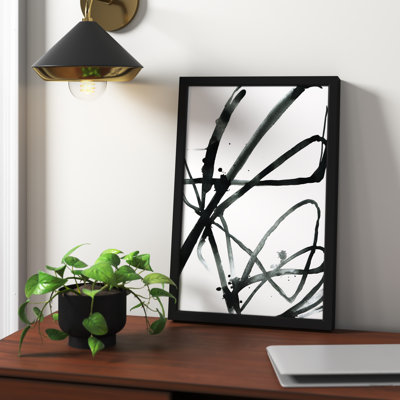 " Black Strokes " by Marmont Hill Painting Print