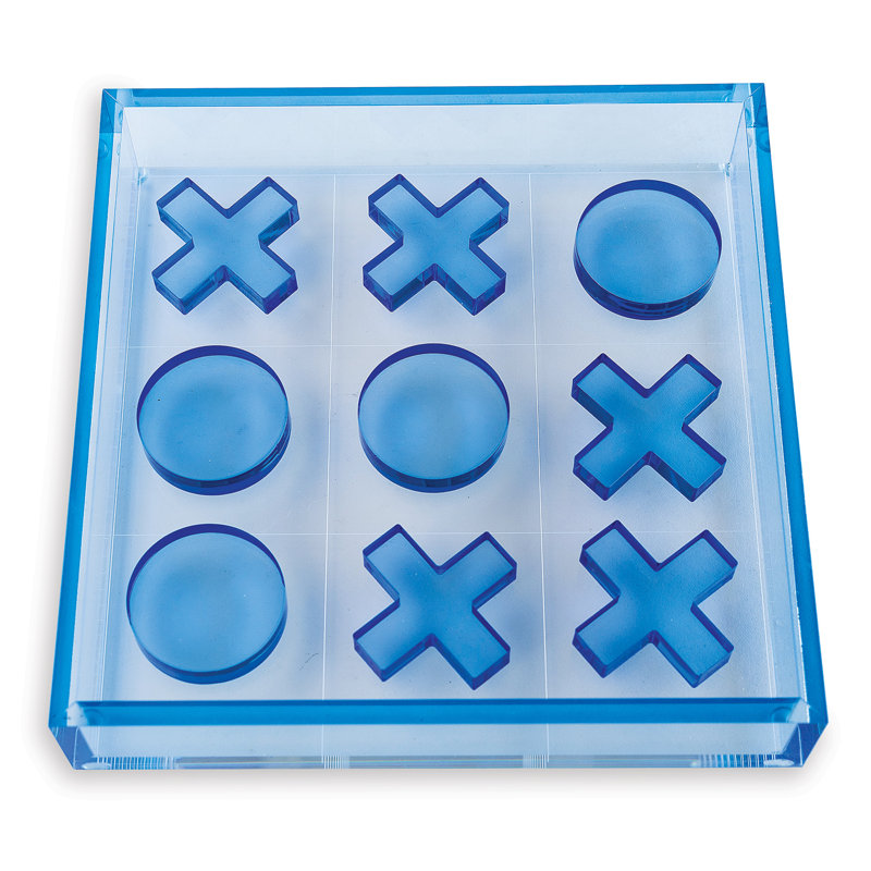 2 Player Acrylic Tic Tac Toe, Blue