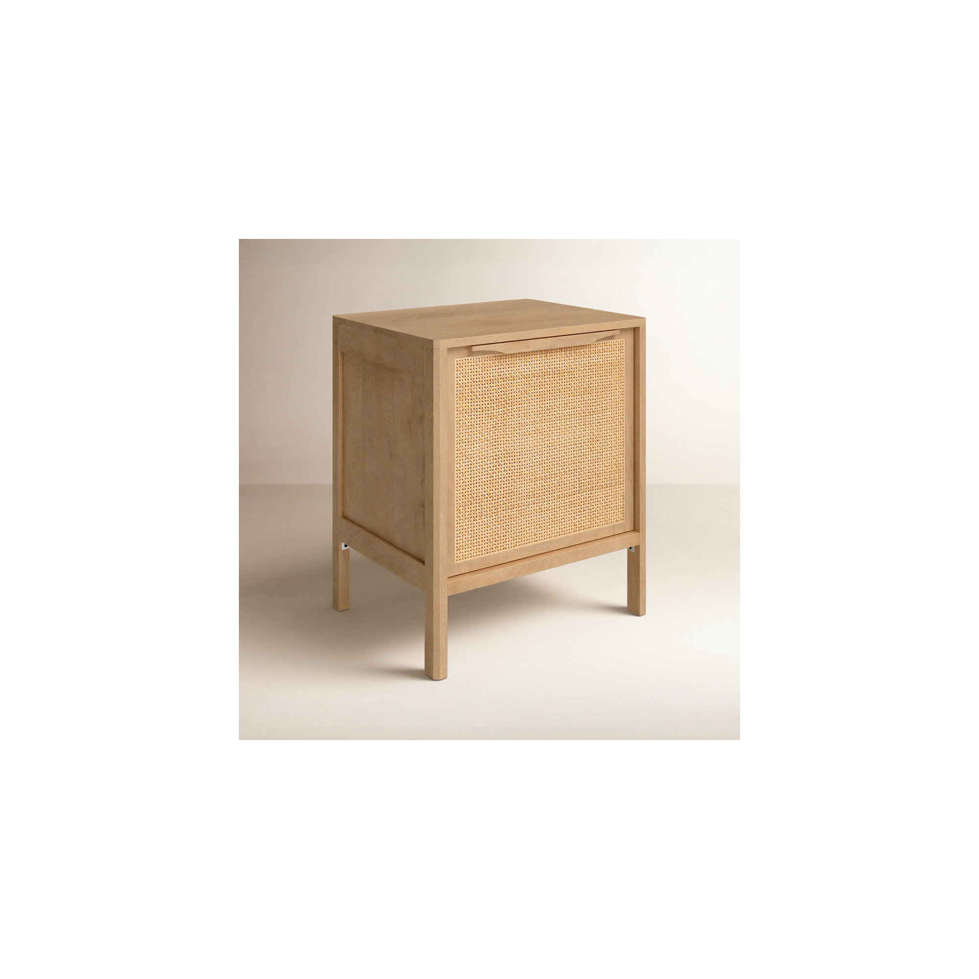 Nellie Cane Nightstand, Natural, Left