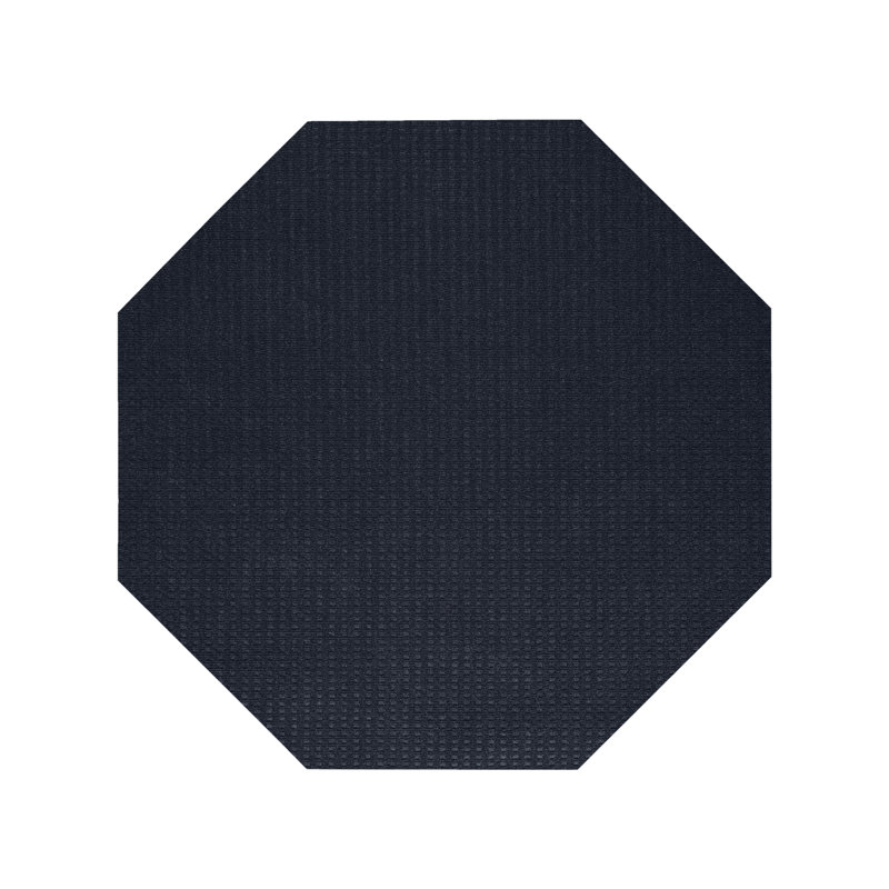 Tapis intérieur / extérieur bleu uni Estoria, Octogone 9 pi