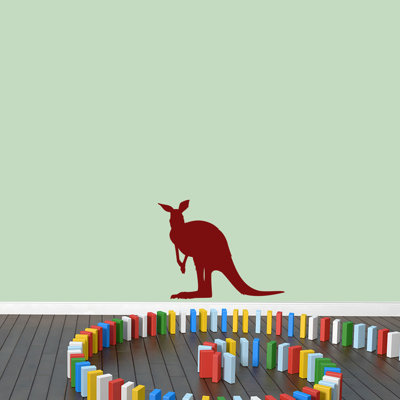 Décalcomanie murale silhouette kangaroo