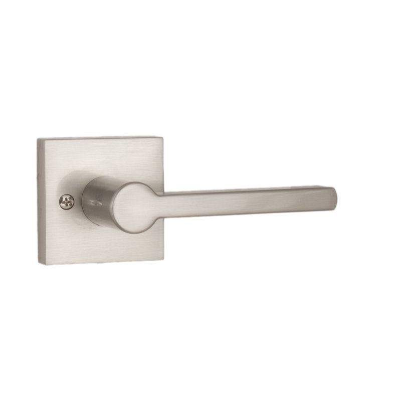 Levier de porte de passage avec rosette Brady, Nickel satiné, Passage