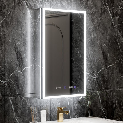 20*32 Inch, Smart Led Cabinet, 5X Magnifying Mirror, Fog Function, Storage Shelves Inch Multifunctional Bathroom Cabinet With Dual Illumination, Stepless Brightness, And