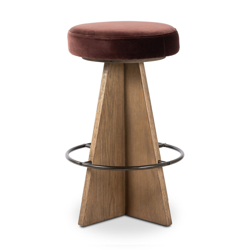 Damon Swivel Stool-Sapphire Khaki-Counter, Bar Stool (31" Seat Height), Brown, Surrey Plum