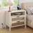 2-drawer Boho Rattan Nightstand With Power Outlet-501342381