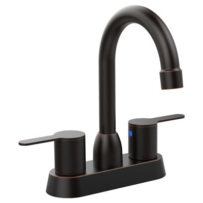 Robinet de salle de bain en nickel brossé - 8,26 po de hauteur, corps en laiton massif, 2 poignées, 9,72 po de largeur, fabrication en acier inoxydable facile à installer