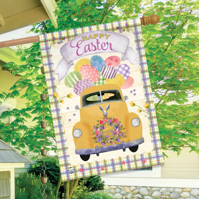 Happy Easter Pickup House Flag