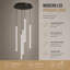 Luminaire suspendu cylindrique à 5 lumières DEL Baileyton-1606663970