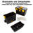 Stalwart - Portable Toolbox with Wheels - Stackable Tool Chest with Drawers - Mobile Utility Cart with Comfort Grip Handle and Tough Latches