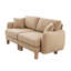 Canapé à 2 places avec accoudoirs en forme de coquille en tissu Boucle pour le confort et la détente d'un salon moderne-129687282
