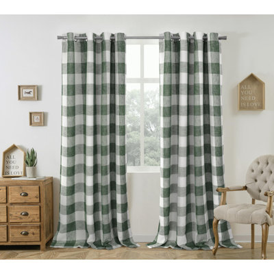 Adamantini Plaid Blackout Thermal Grommet Curtain Panels