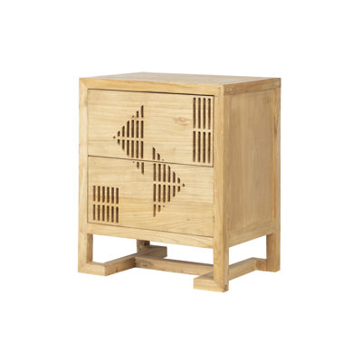 Hat Yai 61cm W Solid + Manufactured Wood Bedside Table