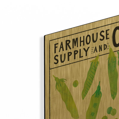 'Kitchen Garden Seed Packet 2' By Melissa Averinos Gold Metal Wall Art, 16" x 24"