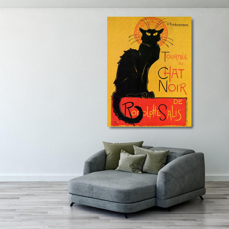Chat noir, 37" H x 28" W
