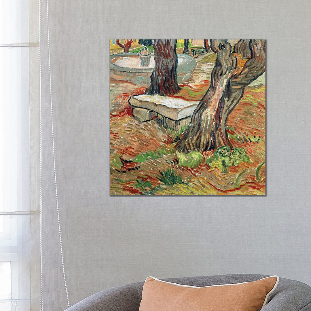 The Bench At Saint-Remy, 1889 by Vincent Van Gogh - Wrapped Canvas Gallery-Wrapped Canvas Giclée