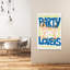 «Party Lovers Cheers», rétro, rétro, paysage naturel, art mural-129146936