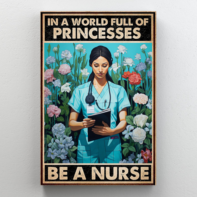 Woman Be A Nurse, L 24 po x H 36 po x P 1,25 po