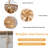 20 inch Gold Semi Flush Mount Rattan Ceiling Fan Light Fixture, Drum Shade with 7 Transparent Blades,Remote Control, E26 Base, Reversible Motor, Farmhouse Boho Style