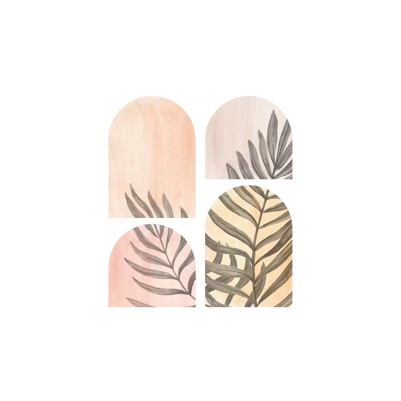 Arches And Palm Leaves by Whales Way - Print on Canvas, 101.6cm H x 66.04cm W x 1.91cm D, Wrapped Canvas