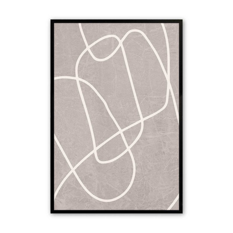 Silent Journey v2 Print, Satin Black Single Picture Framed Paper, 21" H x 17" W x 1.25" D