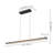 1-Light Walnut Modern Farmhouse Linear Kitchen Island LED Pendant
