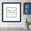 «Le Chien» par Pablo Picasso - reproduction de photo encadrée sur papier