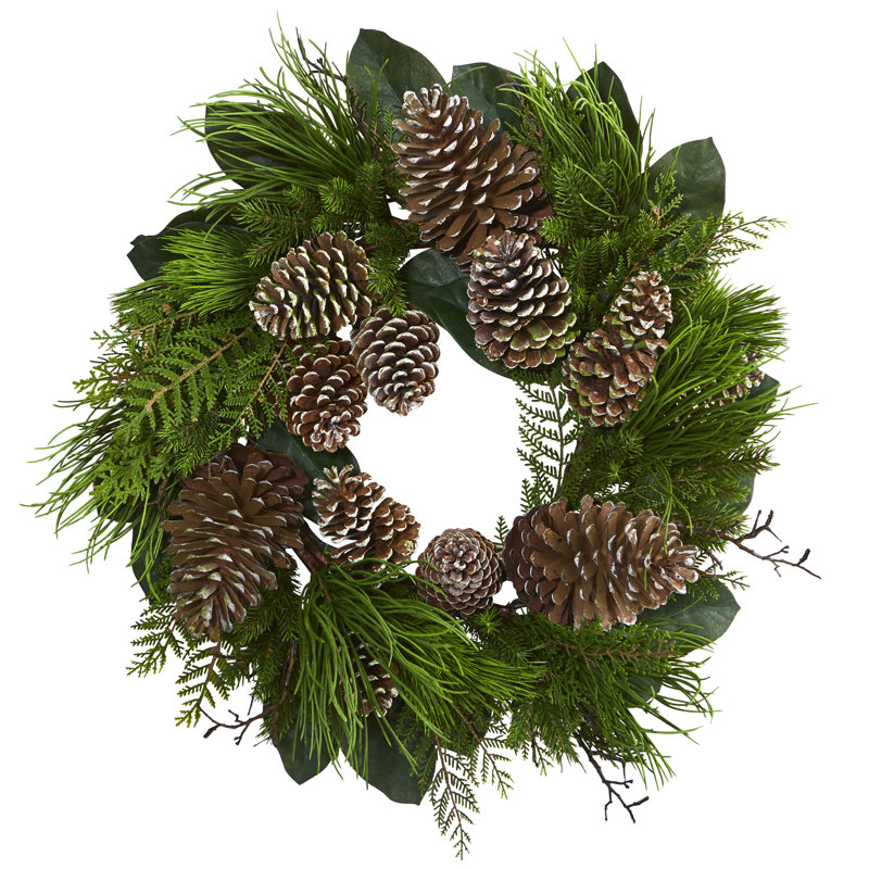 Couronne de pin artificielle 28 po