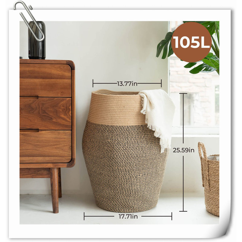 Panier en tissu Beachcrest Home ™