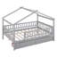 Lit double en bois avec deux tiroirs, gris-888188736