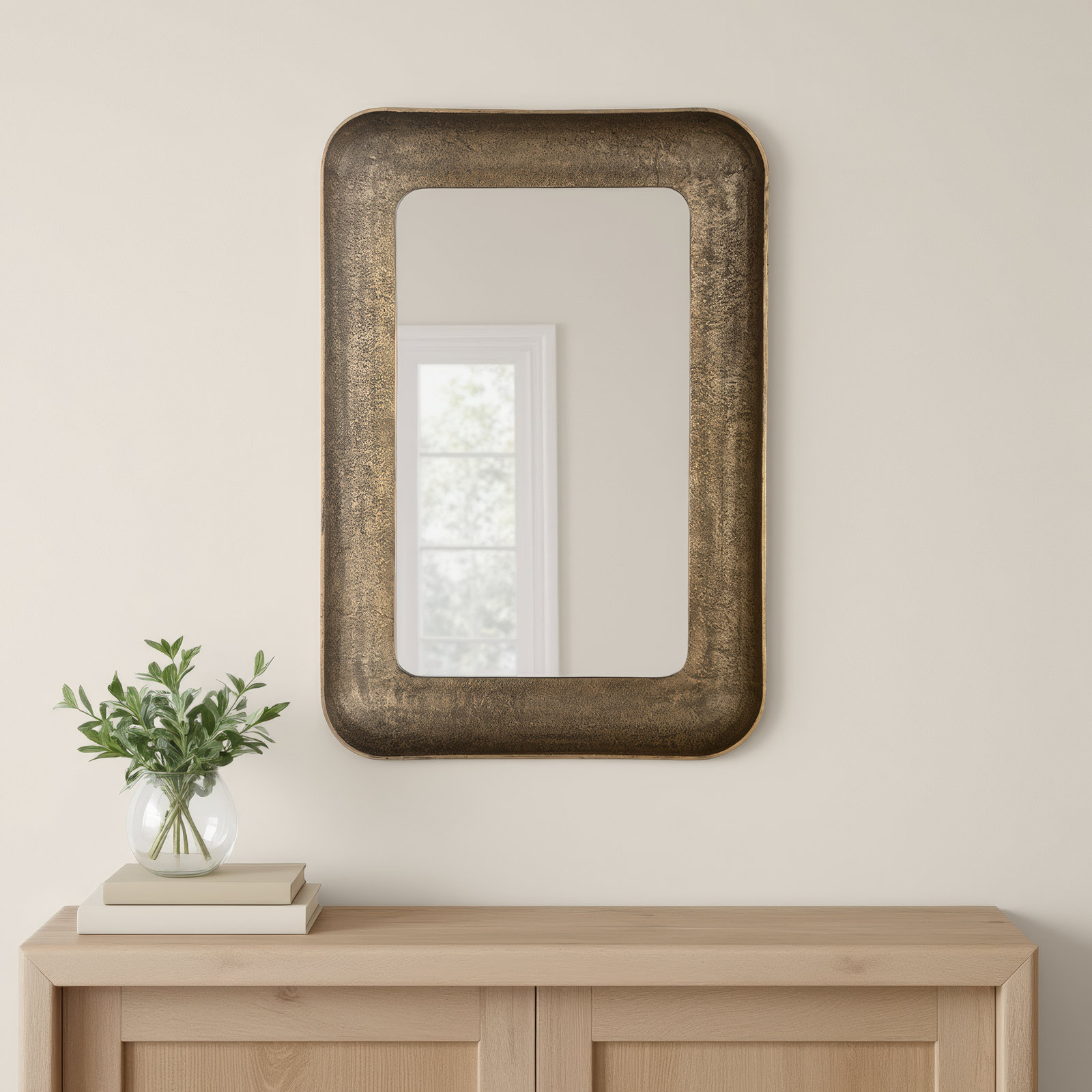 Ibis Antique Brass Mirror