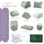 Ensemble de dortoir pour Collège simple 16 pièces AMYX-130427665-130427670-130427668