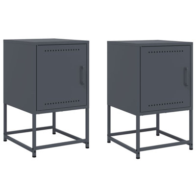 Aujah 36cm W Steel Bedside Table