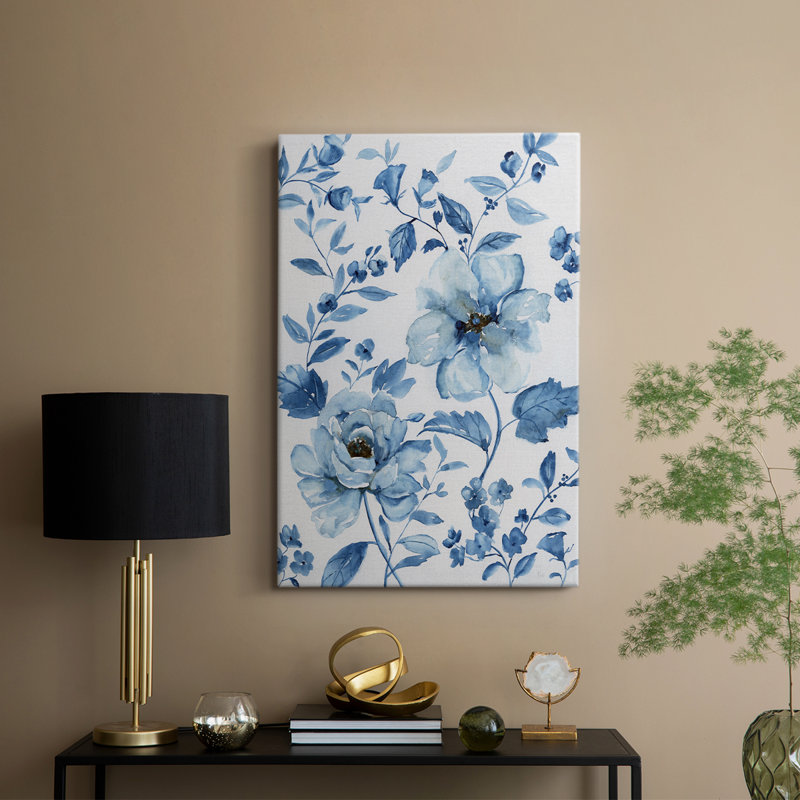 Bleu chinoiserie - galerie Cavas sur mesure, H 18 po x l 12 po