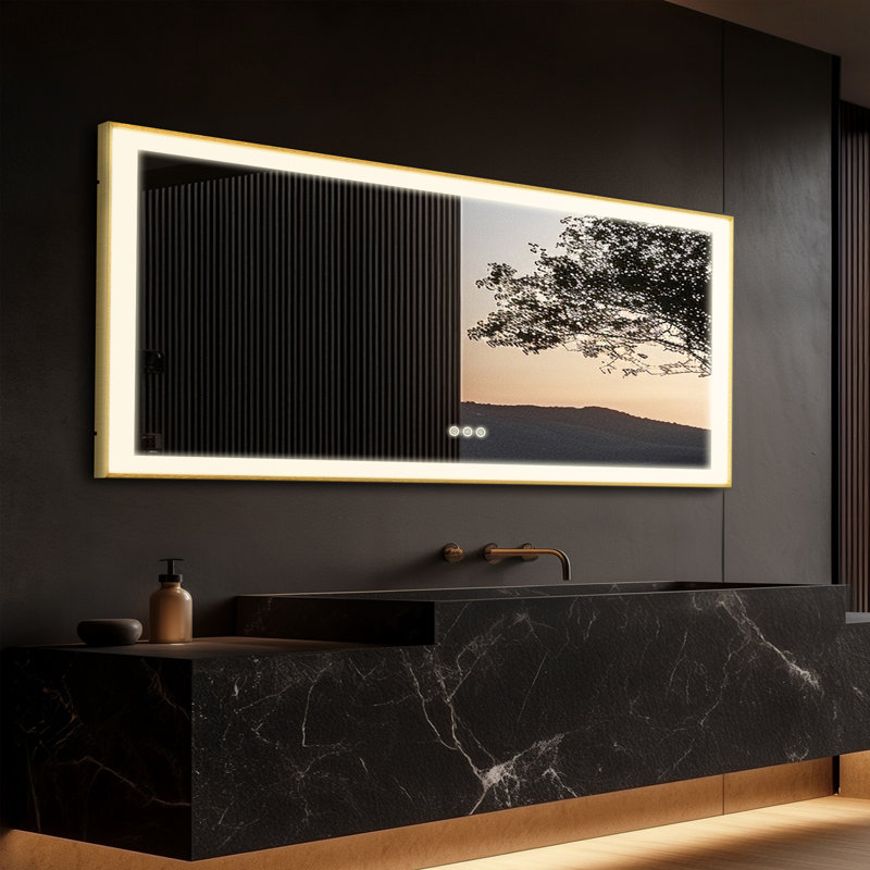 Aluminium Rectangle Wall Mirror, 32" x 63"