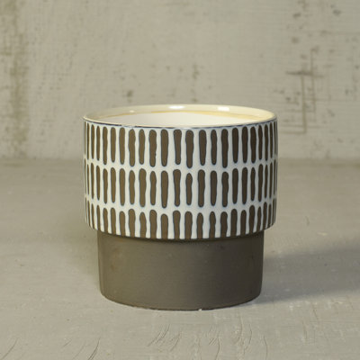 Vertical Lines Two Tone Vase