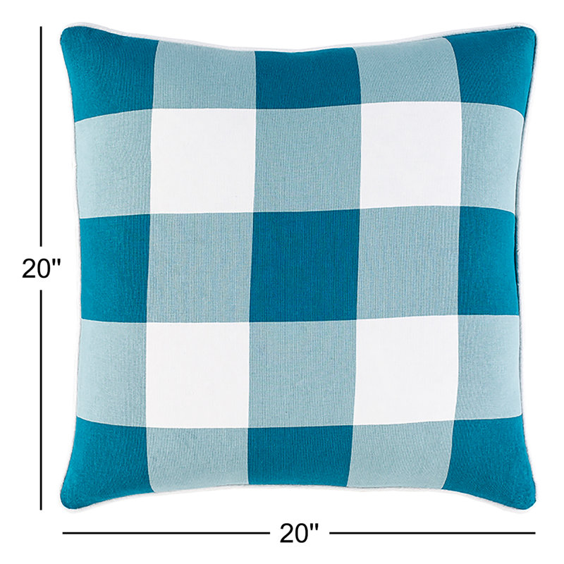 Housse de coussin Briarwood, Aqua / blanc