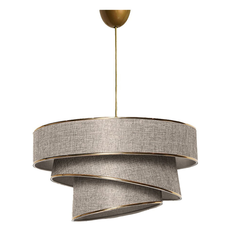 Stunning Chandelier with Cotton Cap, 40 x 40 x 20 cm, Total Height: 70 cm, E27 Socket, Max 40W, CE Certified, Glam & Scandinavian Design, For Country Home Decor & Lighting