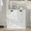 Armoire de trieur de linge à 2 compartiments - Blanc