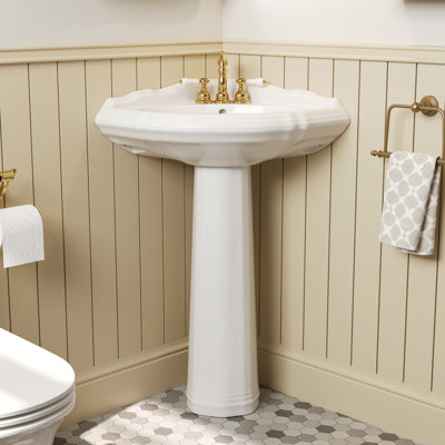 Lavabo de salle de bain piédestal 20,47 po DeerValley