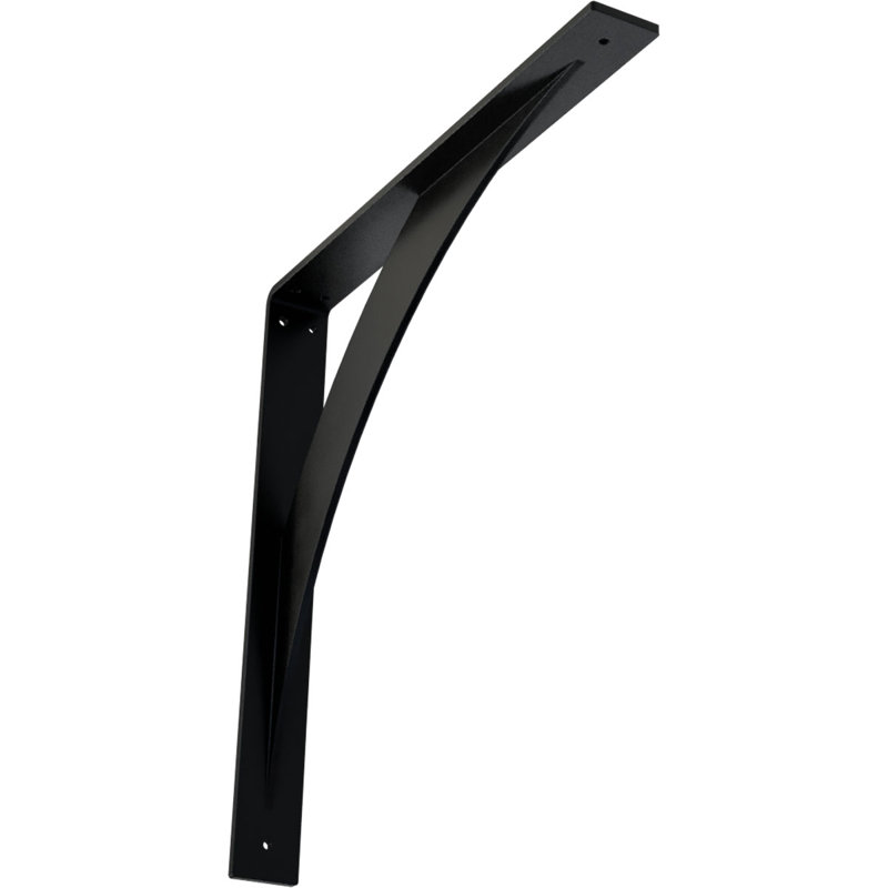 2"W x 18"D x 18"H Legacy Steel Bracket, Powder Coated Black, Powder Coated Black, 18" H x 2" W x 18" D