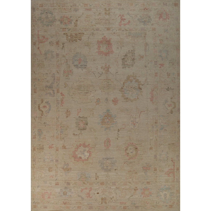 Vegetable Dye Oushak Turkish Area Rug 9x12