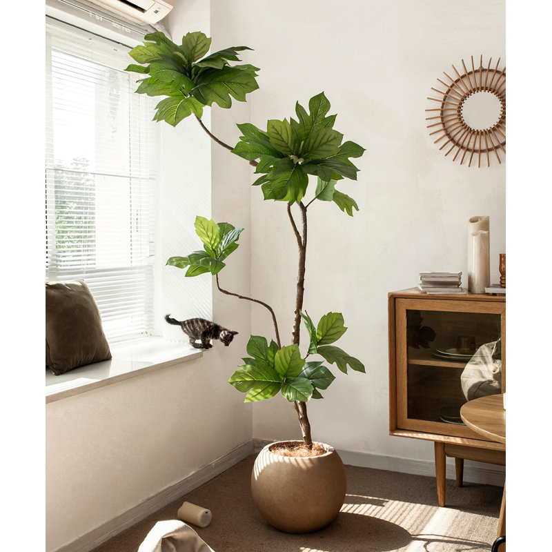 Large-Scale Simulation Green Bread Tree Living Room Floor Decoration Pot