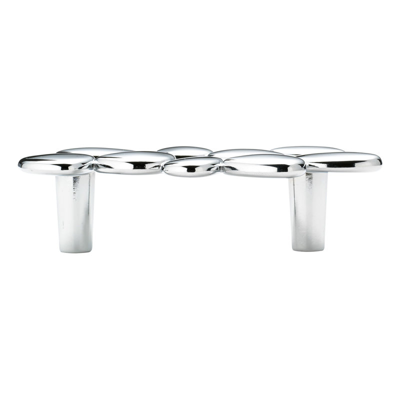 Poignée barre 2,5312 po Art Deco, Chrome