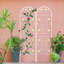 2 treillis de jardin en métal 71 po x 19,7 po, blanc crème antirouille, facile à assembler, pour les plantes grimpantes comme la rose, la gloire du matin, les haricots à l'extérieur, les vignes