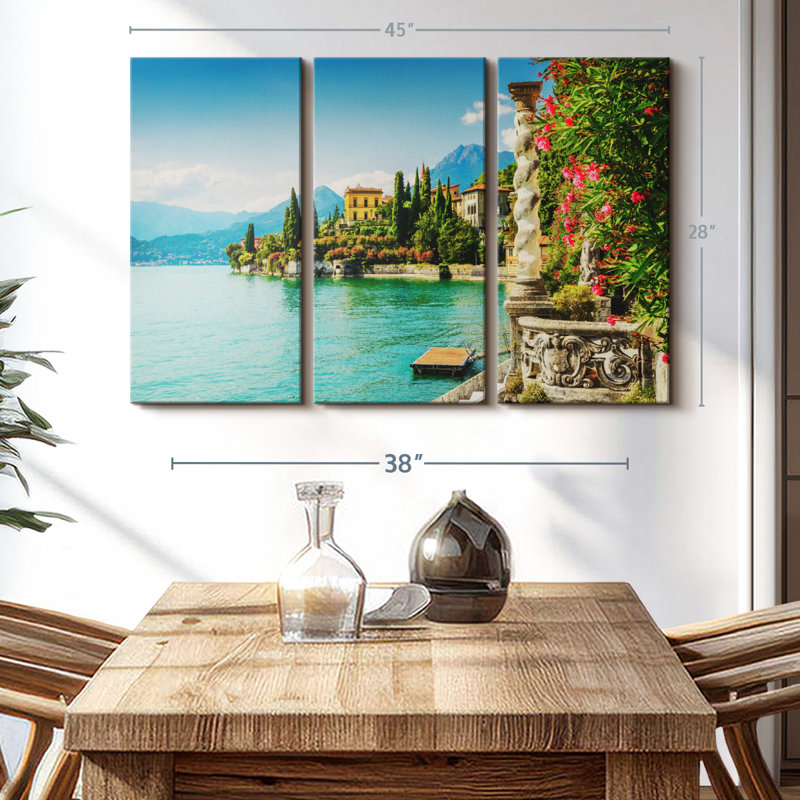 «Villa Monastero In Como Lake» sur, H 28 po x l 45 po