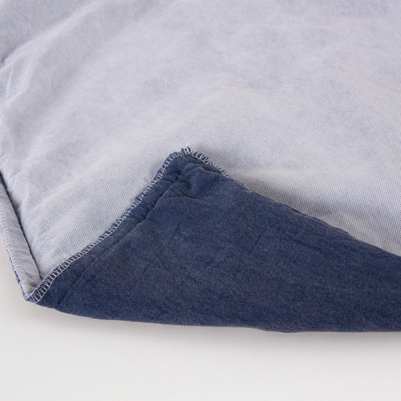 100% Cotton Poly Filled Throw Pillow, Blue