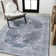 Heidine Chenille Cottage Medallion Machine-Washable Gray/Blue/White Rug